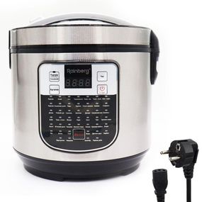 Мультиварка на 6 л, з антипригарним покриттям, 1800 Вт, Rainberg RB-6209 / Мультиварка-пароварка з 45 програмами
