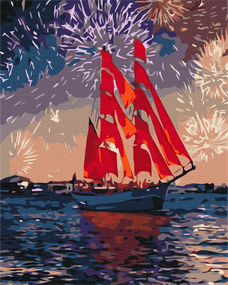 Вітрильник під феєрверками