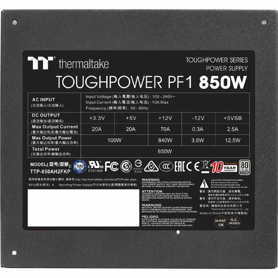Блок живлення ThermalTake 850W Toughpower PF1 (PS-TPD-0850FNFAPE-1) | Зображення 5