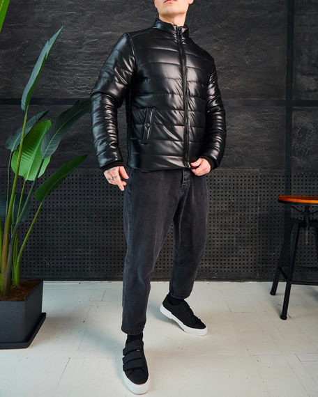 Кожанка Премиум чёрный S | Зображення 8