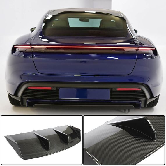 Диффузор заднего бампера (для 2019-2024 Turbo S SD, Карбон) для Porsche Taycan 2019- гг