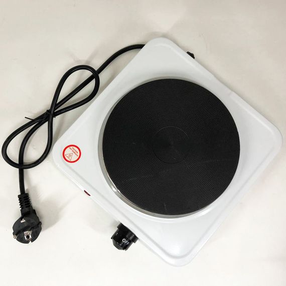 Плита електрична Suntera SP-1930, електроплита 1 комфорка, електроплита кухонная. KW-130 Колір: білий | Зображення 4