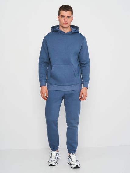 Костюм спортивний чоловічий утеплений сіро-блакитного кольору, S