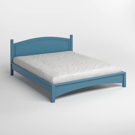 Двоспальне дерев'яне ліжко Mebigrand Мангеттен Н Сіро-синій (S7010R90B) 140х200 см (MBG-3464) | Зображення 1