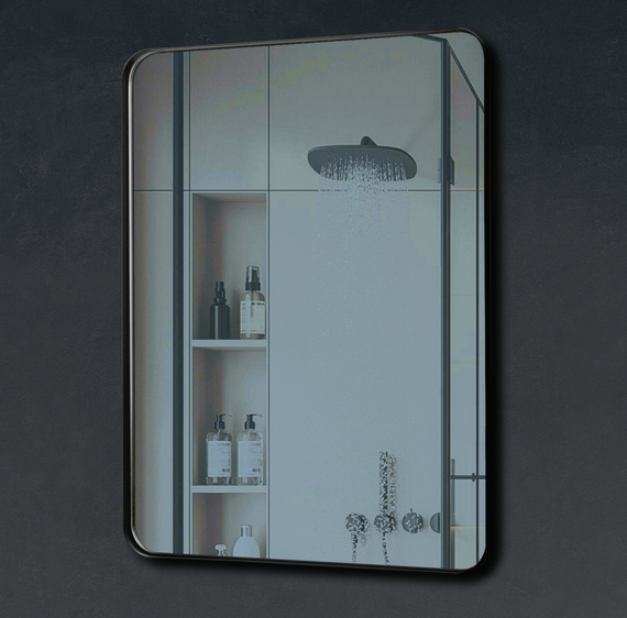 Прямокутне дзеркало лофт 60х80 INSANA Black 4