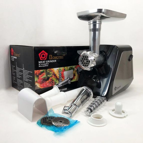 Электрическая мясорубка соковыжималка DOMOTEC MS-2023 (3000 Вт, томаты) RI-468 с насадками | Зображення 5