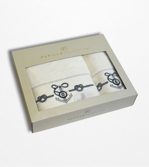 Подарочный набор полотенец Pupilla Pedro v1 Krem | Зображення 1