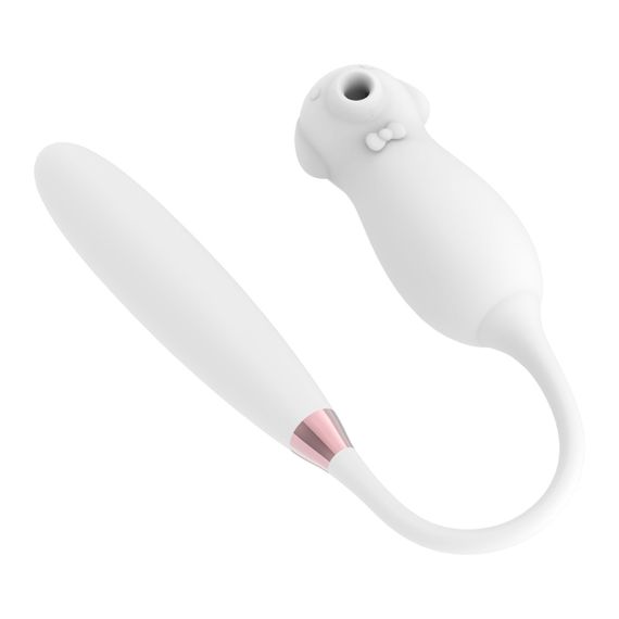 Вібратор подвійний білий Elva Dual Purpose (white) Sex Aura | Зображення 1