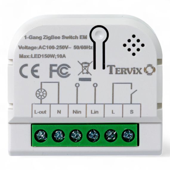 432121 Розумний вимикач Tervix Pro Line ZigBee Switch (1 клавіша / розетка)