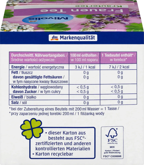 Травяной чай для женщин Mivolis Frauen Tee, 12 пакетиков, Германия | Зображення 2