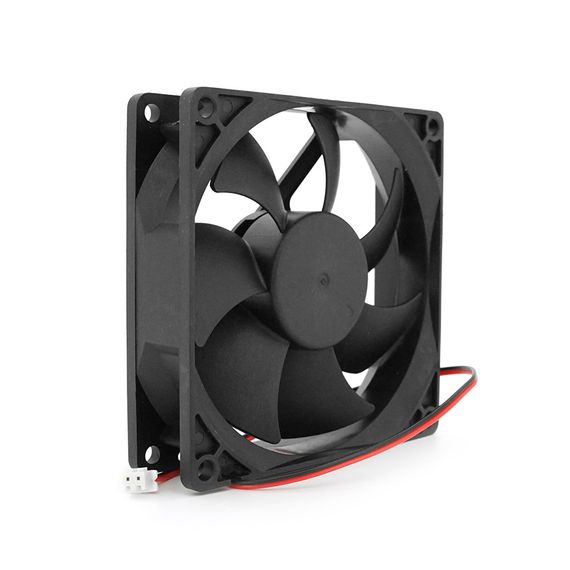 Кулер корпусний BRUSHLESS, 92x92x25mm, 12V/0.15A, 2-pin, Black | Зображення 1