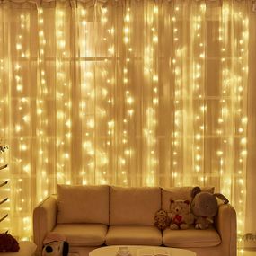 Гирлянда Штора от сети, (2х1,5 м), 192 LED, Теплый белый, AD-50544 / Новогодняя светодиодная гирлянда