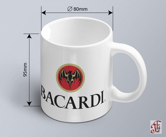 Чашка  з принтом логотипу Bacardi | Зображення 1