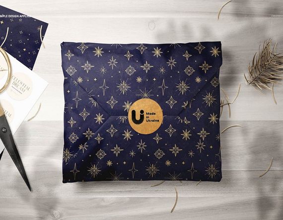 Этикетка наклейка круглая крафт "Made in Ukraine 02", Диаметр 26 мм, 500 шт/рулон, Viskom | Зображення 9