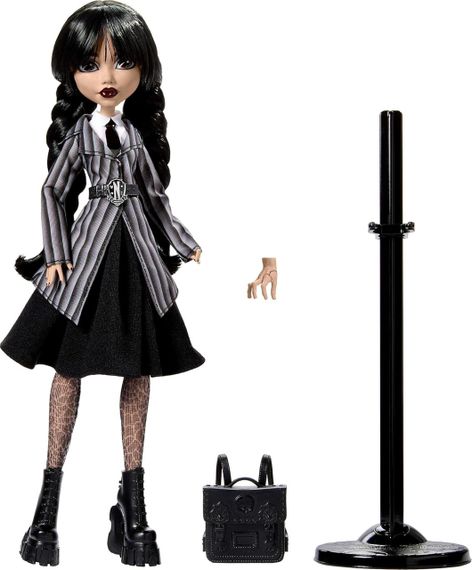 Колекційна лялька Венздей Аддамс у шкільній формі Mattel Monster High X Wednesday Addams | Зображення 2