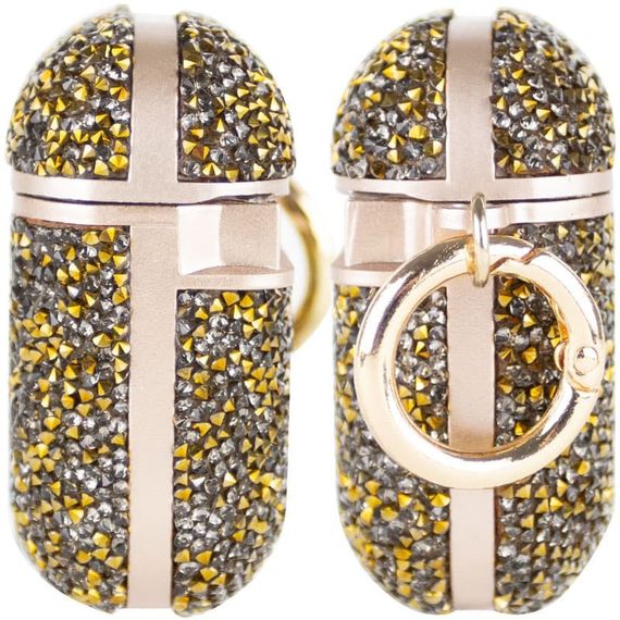 TPU чехол Bling World Rock Diamond для наушников AirPods 1/2 Золотой | Зображення 2