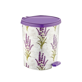 Відро для сміття 11л з малюнком Лаванда Decor ELIF