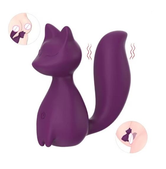 Міні-вібратор кліторальний Every Night Toys Doris у формі лисиці фіолетовий, 10 режимів вібрації Sex Aura | Зображення 1