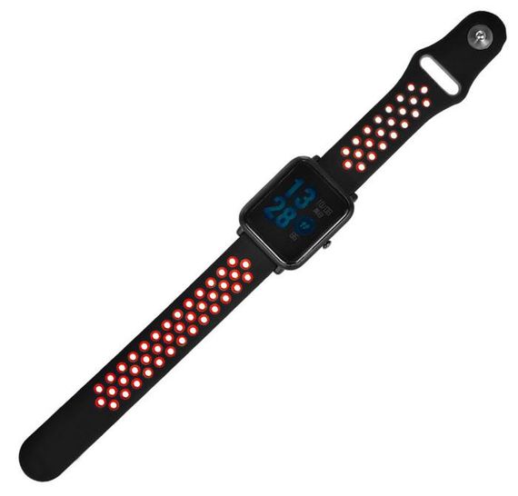 Спортивний ремінець Primo Perfor Sport для годинника Xiaomi Huami Amazfit Bip / Amazfit GTS - Black&Red | Зображення 3