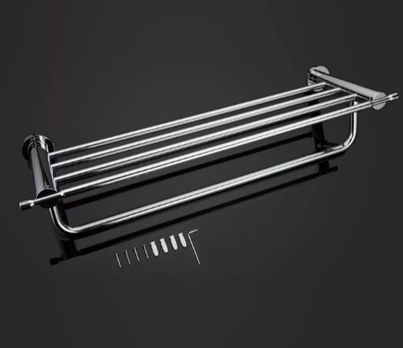 Полка с держателем для полотенец Gappo хром, 580 мм G1824 | Зображення 1