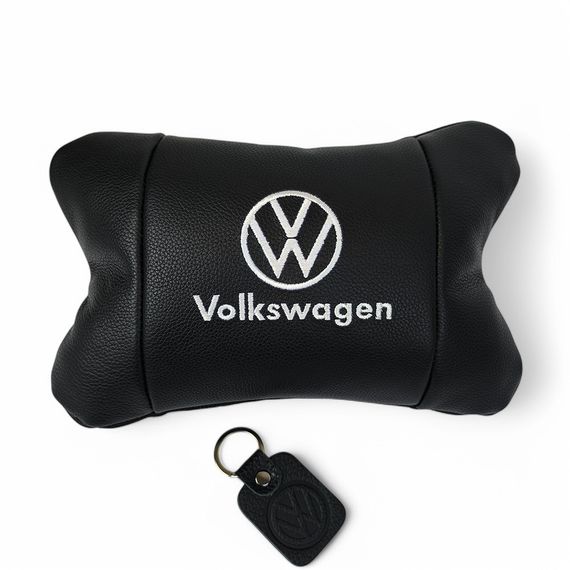 Подушки під голову в машину Volkswagen, Подушка підголівник з логотипом, Автоподушка для голови і шиї NL-33 | Зображення 1