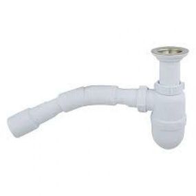 Сифон бутылочный Extra Plast УН-50 для умывальников и моек, литой выпуск, гибкая труба