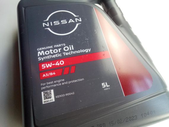 Олива моторна 5W-40 синтетична NISSAN Motor Oil 5 л (KE900-90042) (KE90090042) | Зображення 2