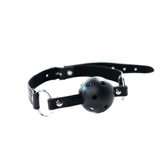 Кляп Black breathable ball gag with adjustablestrap Sex Aura | Зображення 1