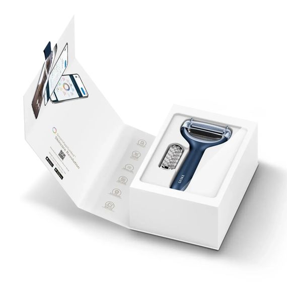 Электронный роллер для лица и тела с микроиглами GESKE MicroNeedle Face&Body Roller 8в1 gray, Синий | Зображення 8
