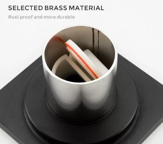 Душовий трап Gappo 100х100 мм, чорний G81050-6 | Зображення 4