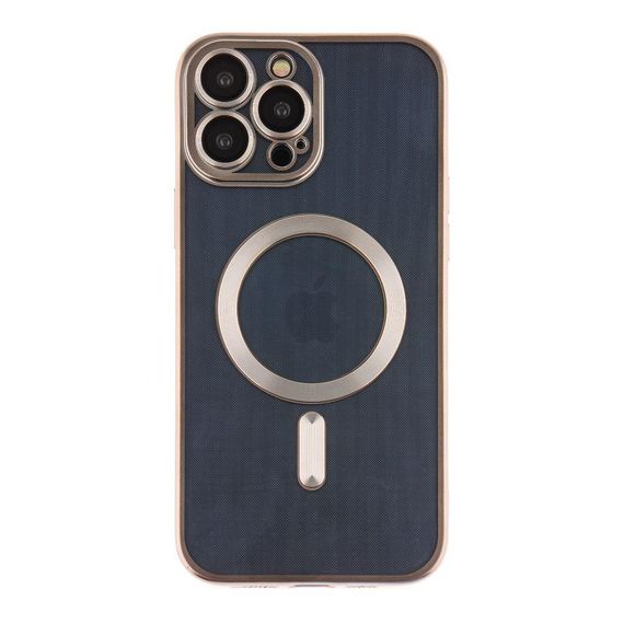 Чехол TPU Metallic Chrome з повним захистом камери with Magsafe для Iphone 13 Pro Max Цвет Chrome Gold | Зображення 6