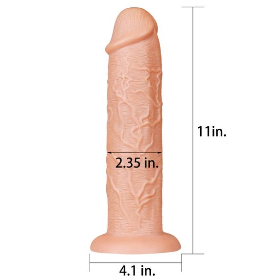 Фалоімітатор - King-Sized Realistic Long Dildo 11" Flesh Sex Aura | Зображення 7