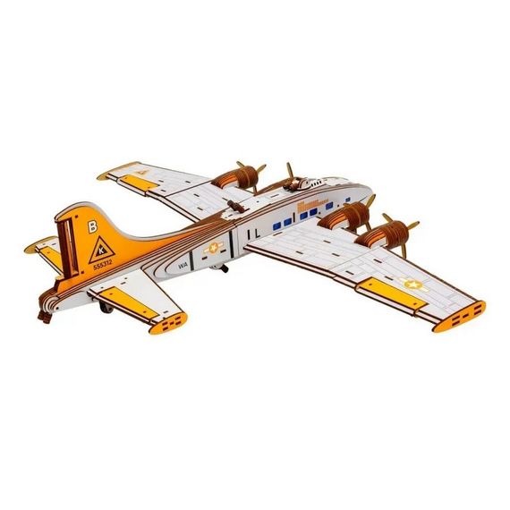 Деревянный 3D-конструктор "Бомбардировщик – Летающая крепость" Puz-00949 | Зображення 1