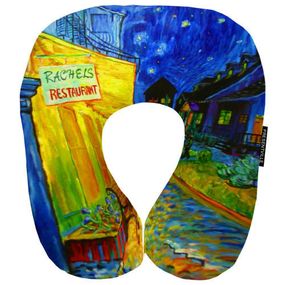 Подушка дорожня Ночная терраса кафе 32x30 см (DOP_16J103)