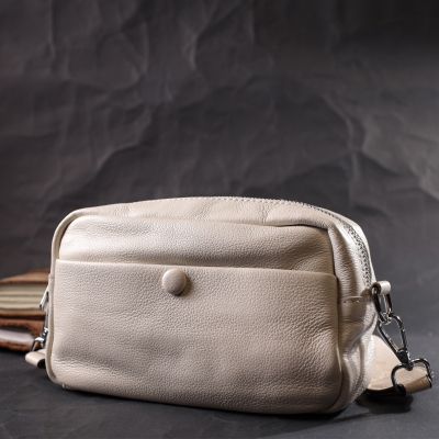 Сумка Vintage Жіноча з натуральної м&apos;якої шкіри Біла (22438) | Зображення 2