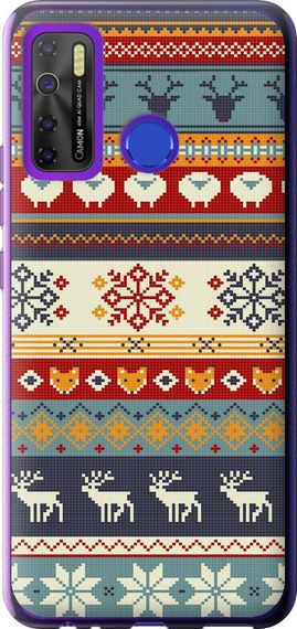 Чехол на Tecno Spark 5 Pro KD7 Рождественский орнамент "3303u-2445-17620"