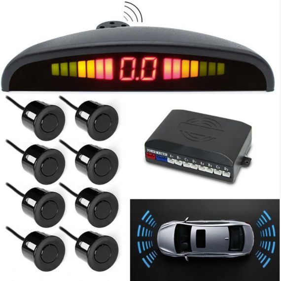 Парктроник (парковочный радар) Assistant Parking Sensor, 8 черных датчиков