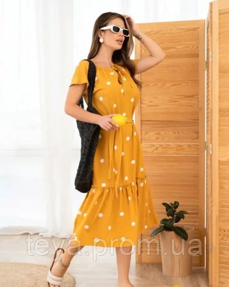 Плаття для жінок колір гірчичний розмір M FI_007893 | Зображення 1