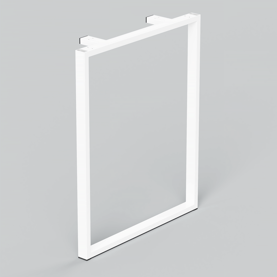 Опора для столу з металу 600×120mm, H=730mm (профільна труба: 40x20mm) Білий