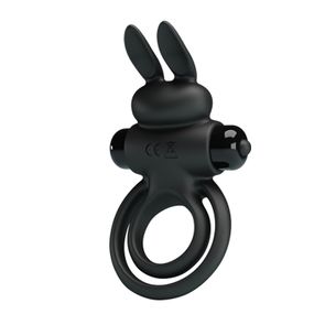 Ерекційне кільце з вібрацією Pretty Love Vibrant Penis Ring III, чорне