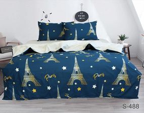 Комплект постільної білизни з компаньйоном TAGtekstil сатин двоспальний S488