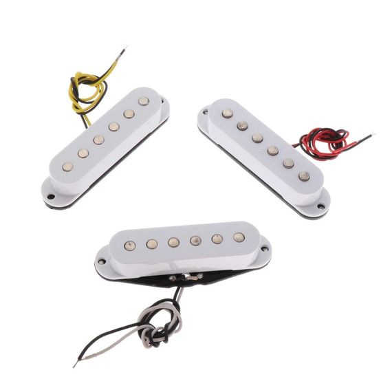 Set білих синглів датчики Келеміка для електрогітари Fender Stratocaster squer Cort Ibanes Shur LTD ESP | Зображення 2