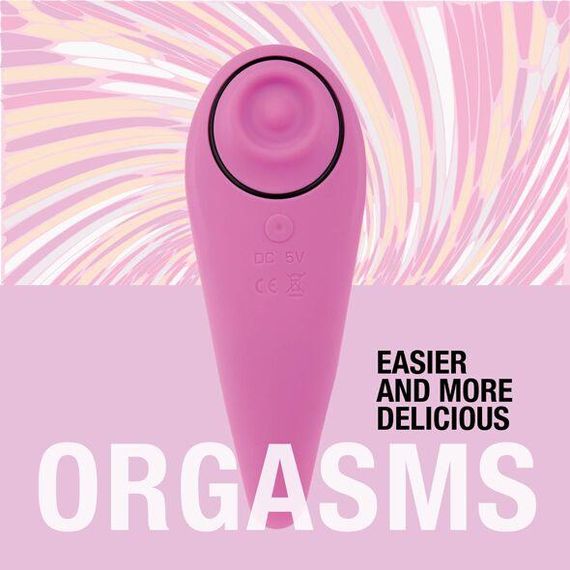 Пульсатор для клітора плюс вібратор FeelzToys - FemmeGasm Tapping & Tickling Vibrator Pink Sex Aura | Зображення 4