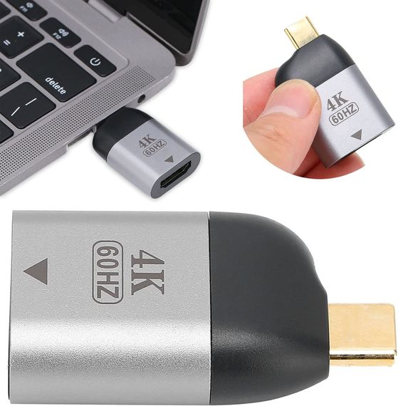 Адаптер, конвертер з Type-C на HDMI для передачі 4K/60Hz відео Addap UC2HDMI-01, перехідник для ПК, ноутбука, проектора, телевізора | Зображення 2