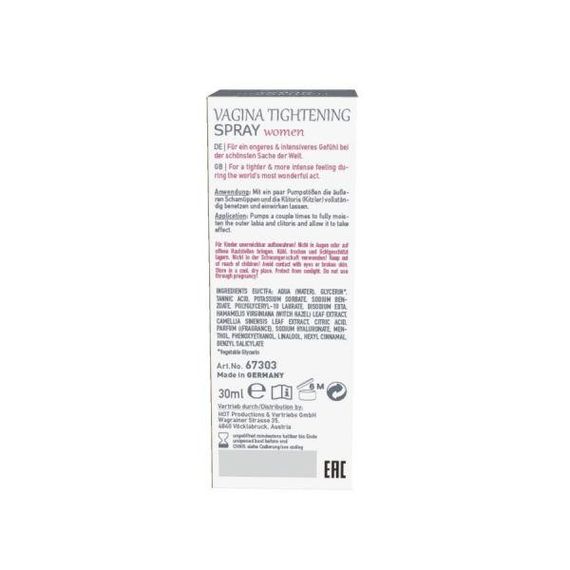 Спрей для звуження піхви SHIATSU tightening Spray, 30 мл Sex Aura | Зображення 1
