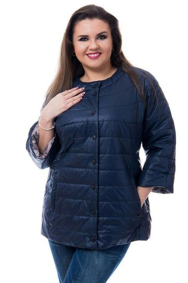 Куртка демі рукав 3/4, арт.203, колір темно синій