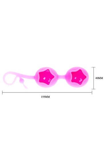 Вагинальные шарики Pink Star цвет розовый Sex Aura | Зображення 3