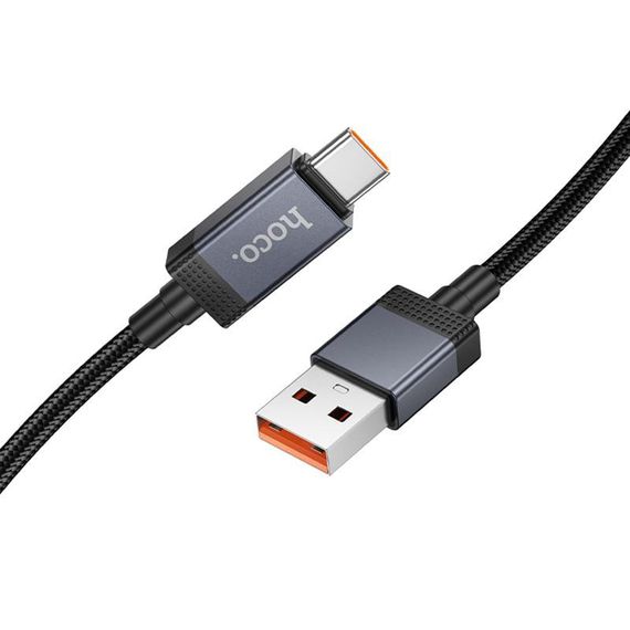 Дата кабель Hoco X118 Generous with display USB to Type-C 5A (1m) Black | Зображення 2