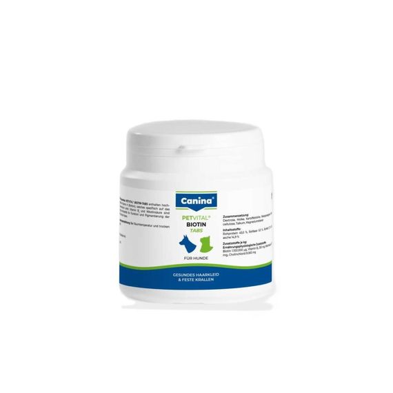 Вітамінний комплекс Canina Petvital Biotin-Tabs для вибагливих собак і котів Біотин 100 г 50 табл. | Зображення 1