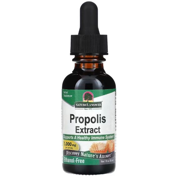 Натуральная добавка для иммунитета Nature's Answer Propolis Extract 1000 mg Alcohol-Free 30 ml /30 servings/
